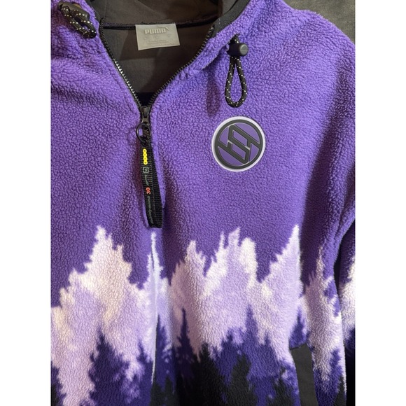 Puma Palace Palaska Fleece 1/4 Zip Jacket Purple Size SMALL - Picture 11 of 13